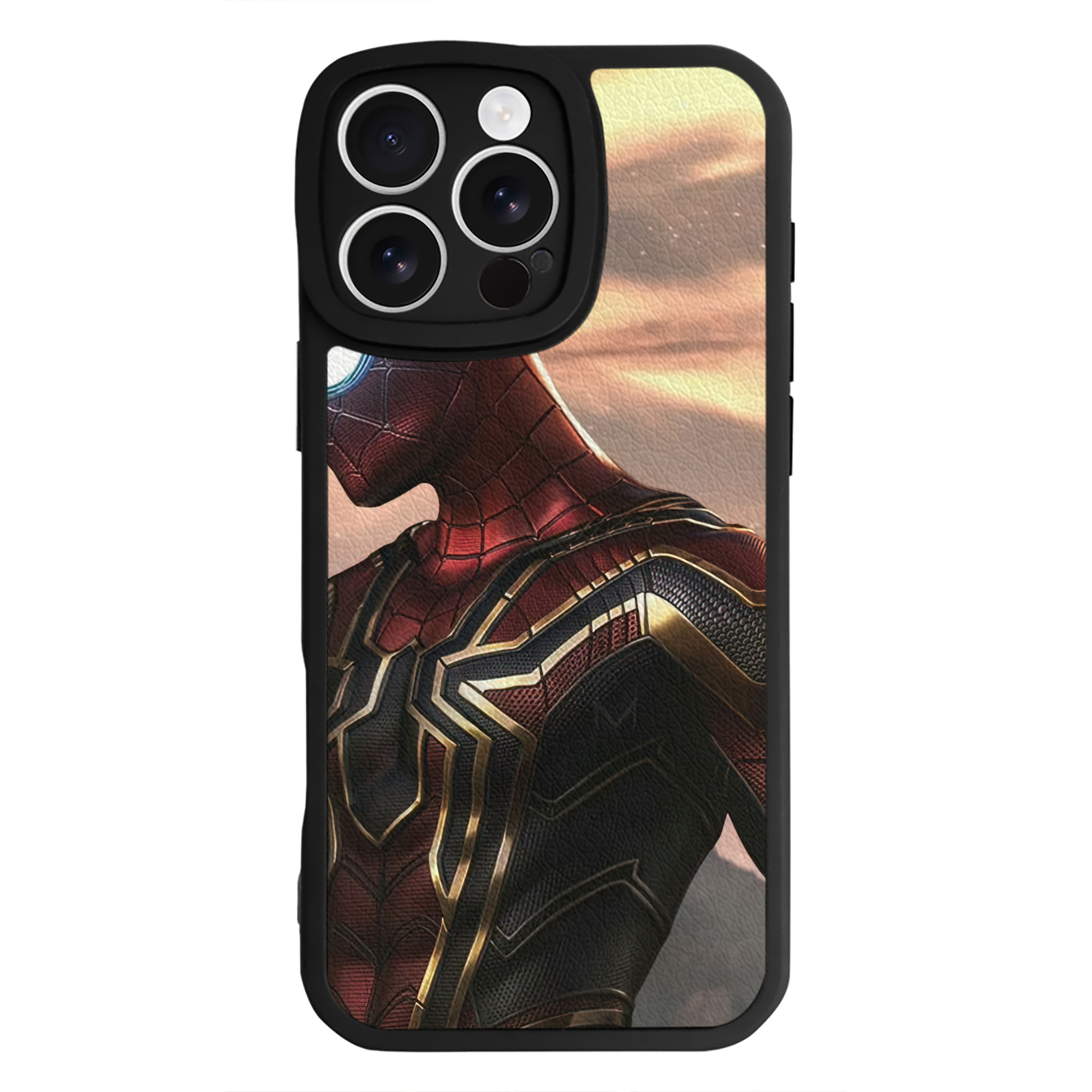 （画像用） Spider Man スパイダーマン 【iPhone 16シリーズ対応】シリコンスマホケース（レザー調） 材質：シリコン
